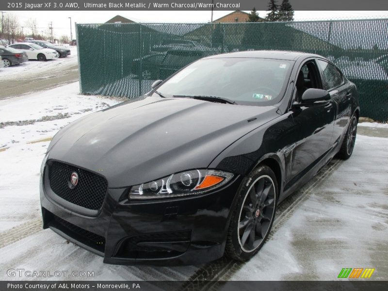 Ultimate Black Metallic / Warm Charcoal/Warm Charcoal 2015 Jaguar XF 3.0 AWD