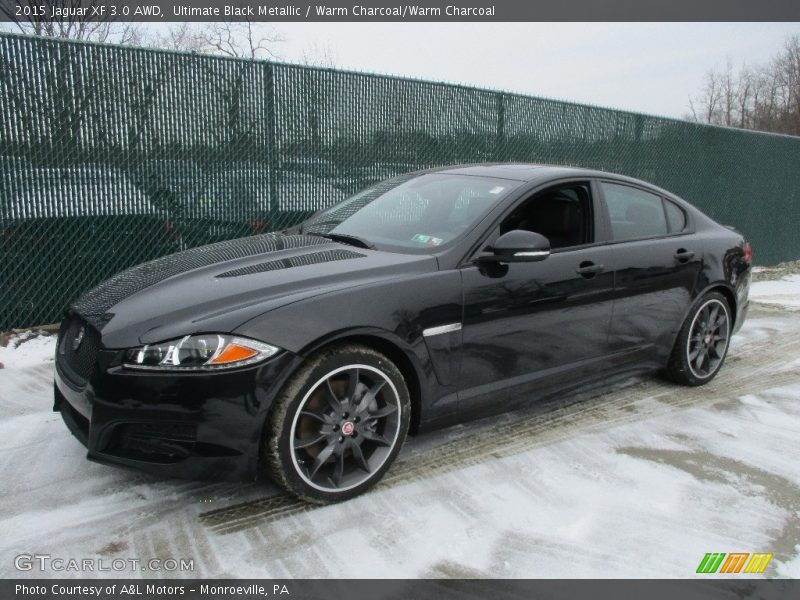 Ultimate Black Metallic / Warm Charcoal/Warm Charcoal 2015 Jaguar XF 3.0 AWD
