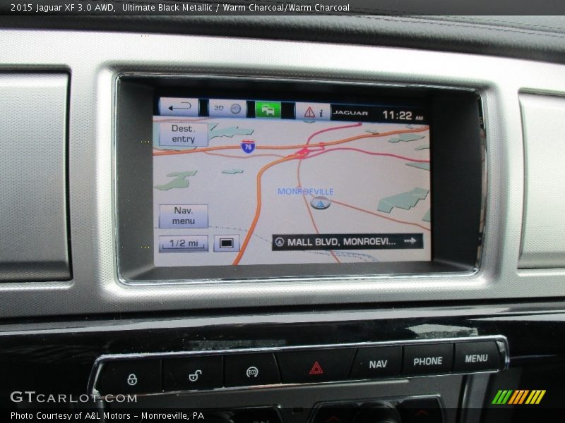 Ultimate Black Metallic / Warm Charcoal/Warm Charcoal 2015 Jaguar XF 3.0 AWD