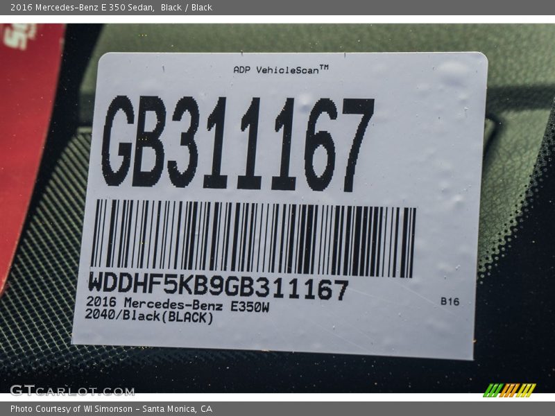 Black / Black 2016 Mercedes-Benz E 350 Sedan