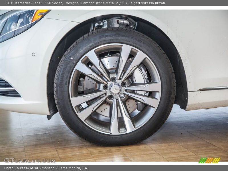 designo Diamond White Metallic / Silk Beige/Espresso Brown 2016 Mercedes-Benz S 550 Sedan