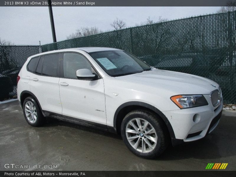 Alpine White / Sand Beige 2013 BMW X3 xDrive 28i