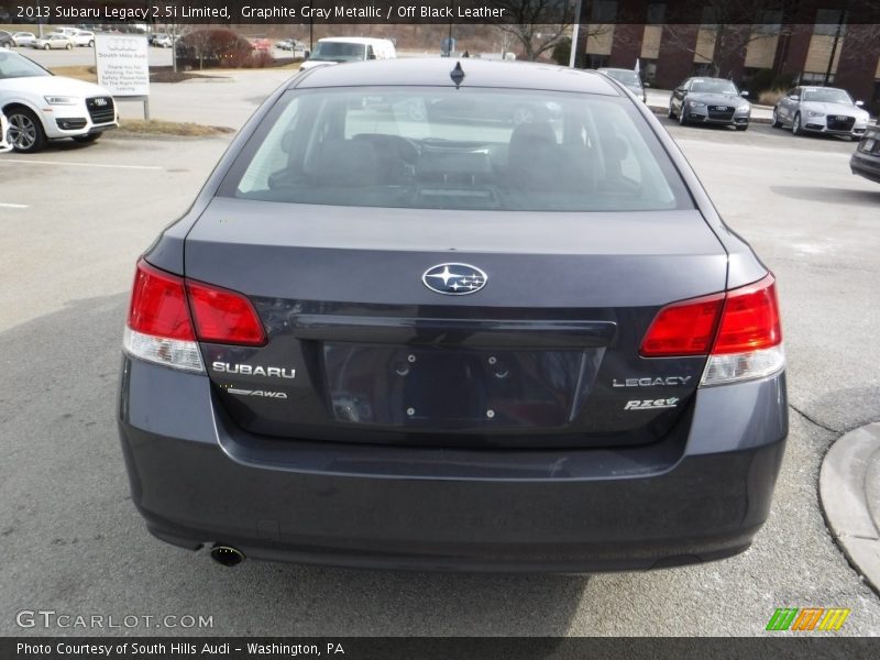 Graphite Gray Metallic / Off Black Leather 2013 Subaru Legacy 2.5i Limited