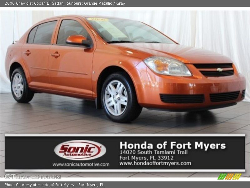 Sunburst Orange Metallic / Gray 2006 Chevrolet Cobalt LT Sedan