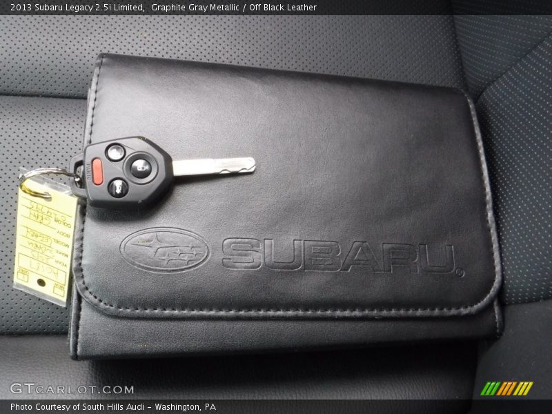 Graphite Gray Metallic / Off Black Leather 2013 Subaru Legacy 2.5i Limited