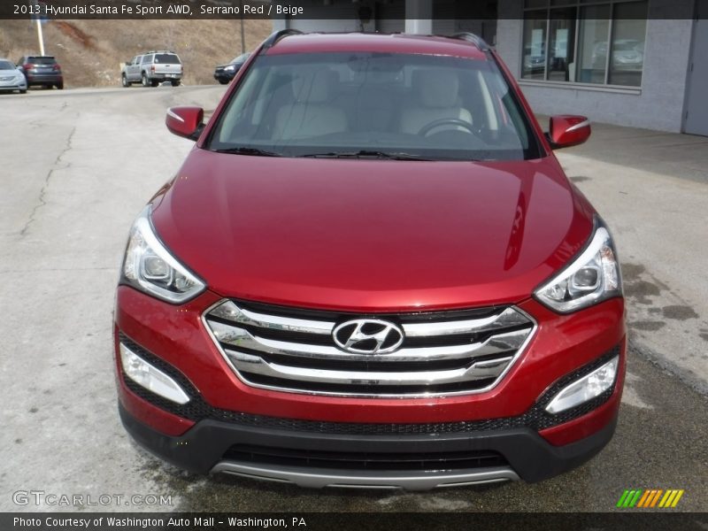 Serrano Red / Beige 2013 Hyundai Santa Fe Sport AWD