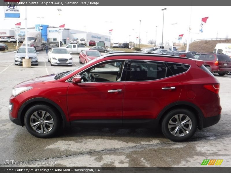 Serrano Red / Beige 2013 Hyundai Santa Fe Sport AWD