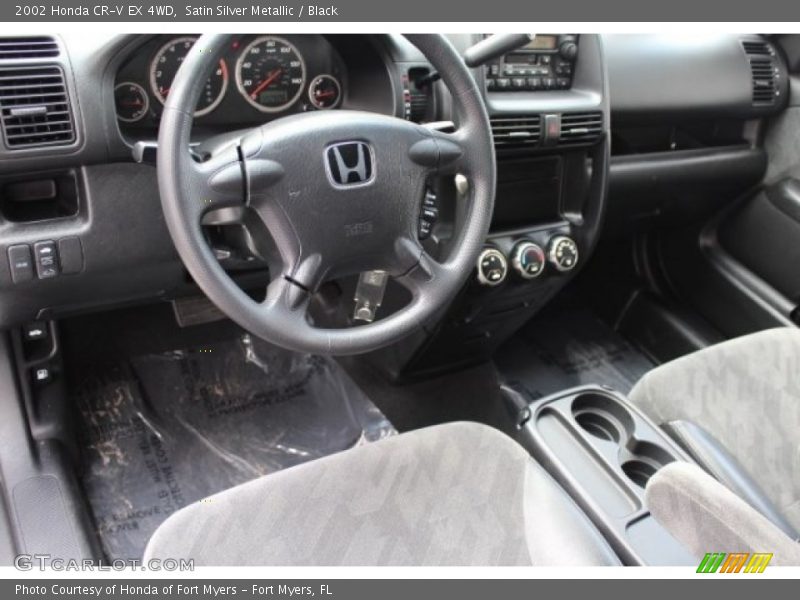 Satin Silver Metallic / Black 2002 Honda CR-V EX 4WD