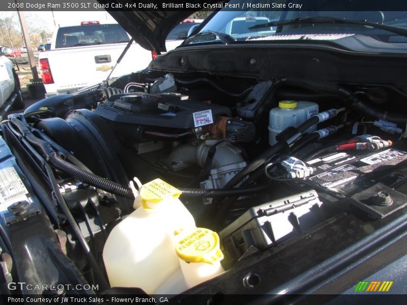 Brilliant Black Crystal Pearl / Medium Slate Gray 2008 Dodge Ram 3500 SLT Quad Cab 4x4 Dually