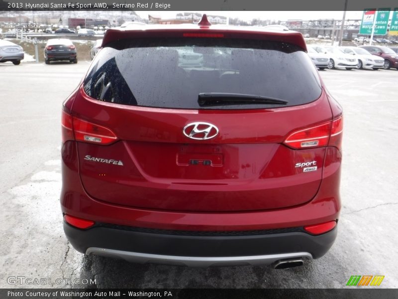 Serrano Red / Beige 2013 Hyundai Santa Fe Sport AWD