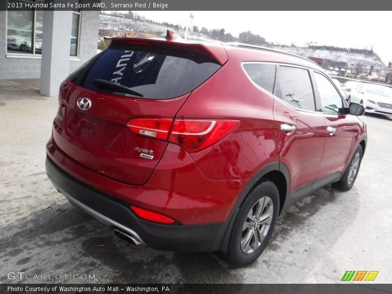 Serrano Red / Beige 2013 Hyundai Santa Fe Sport AWD