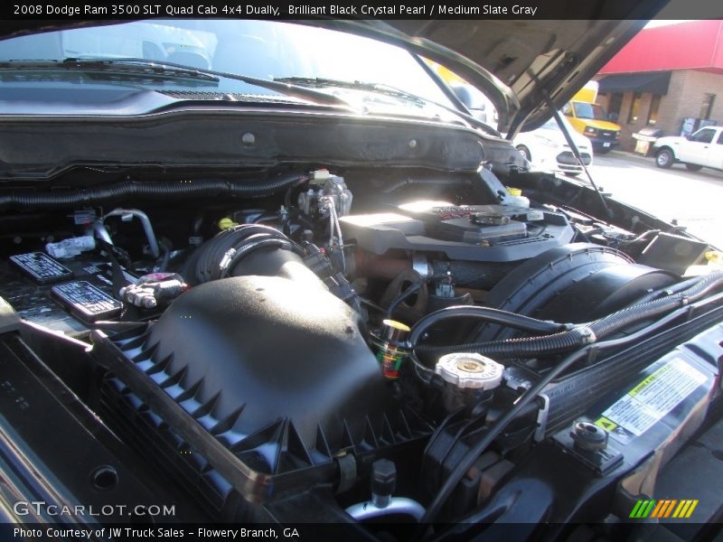 Brilliant Black Crystal Pearl / Medium Slate Gray 2008 Dodge Ram 3500 SLT Quad Cab 4x4 Dually