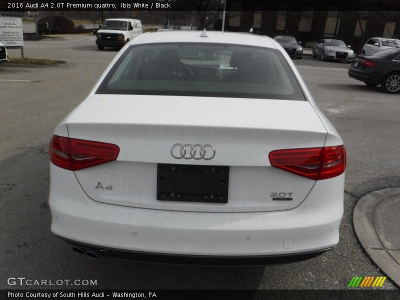Ibis White / Black 2016 Audi A4 2.0T Premium quattro