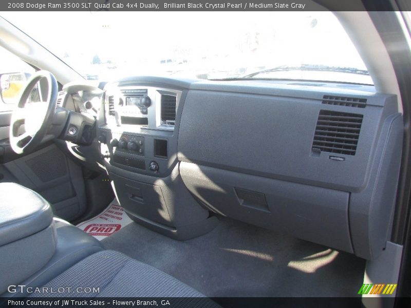 Brilliant Black Crystal Pearl / Medium Slate Gray 2008 Dodge Ram 3500 SLT Quad Cab 4x4 Dually
