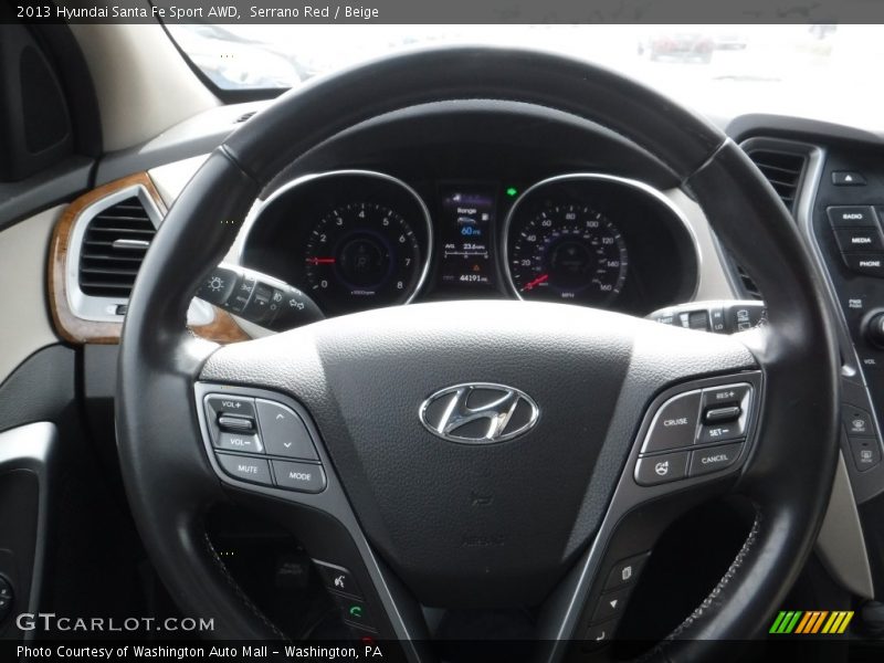 Serrano Red / Beige 2013 Hyundai Santa Fe Sport AWD
