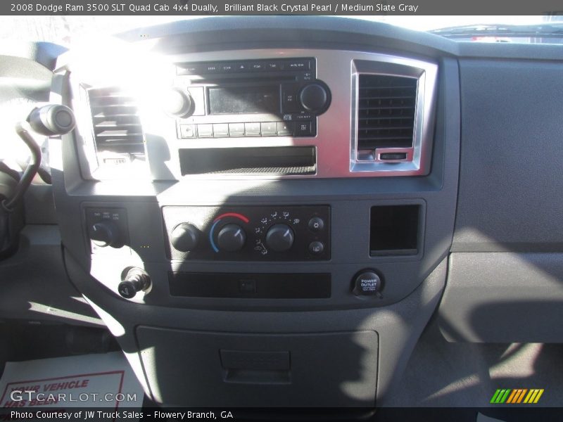 Brilliant Black Crystal Pearl / Medium Slate Gray 2008 Dodge Ram 3500 SLT Quad Cab 4x4 Dually