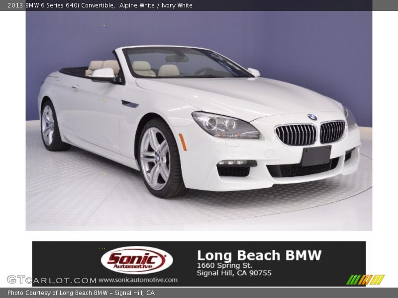 Alpine White / Ivory White 2013 BMW 6 Series 640i Convertible