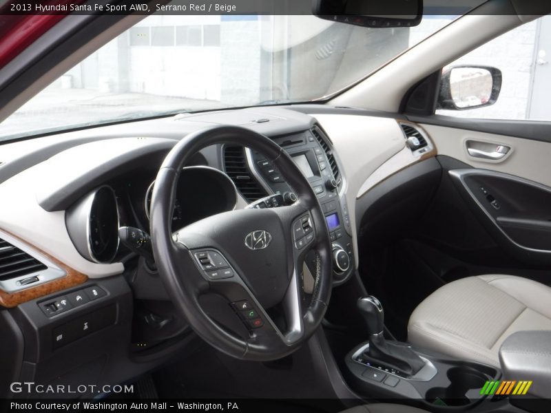 Serrano Red / Beige 2013 Hyundai Santa Fe Sport AWD