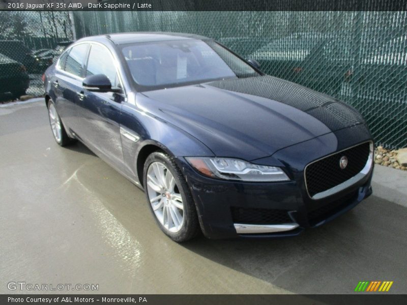 Dark Sapphire / Latte 2016 Jaguar XF 35t AWD