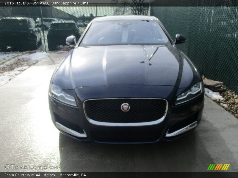 Dark Sapphire / Latte 2016 Jaguar XF 35t AWD