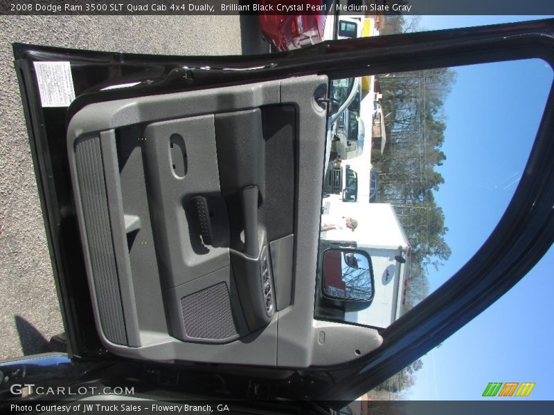 Brilliant Black Crystal Pearl / Medium Slate Gray 2008 Dodge Ram 3500 SLT Quad Cab 4x4 Dually