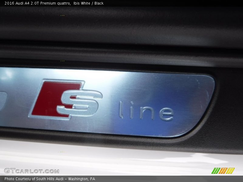 Ibis White / Black 2016 Audi A4 2.0T Premium quattro