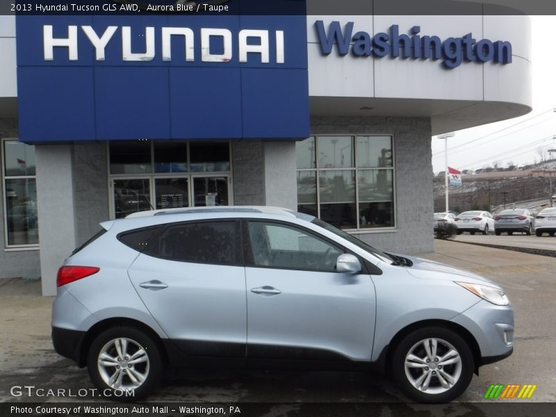 Aurora Blue / Taupe 2013 Hyundai Tucson GLS AWD