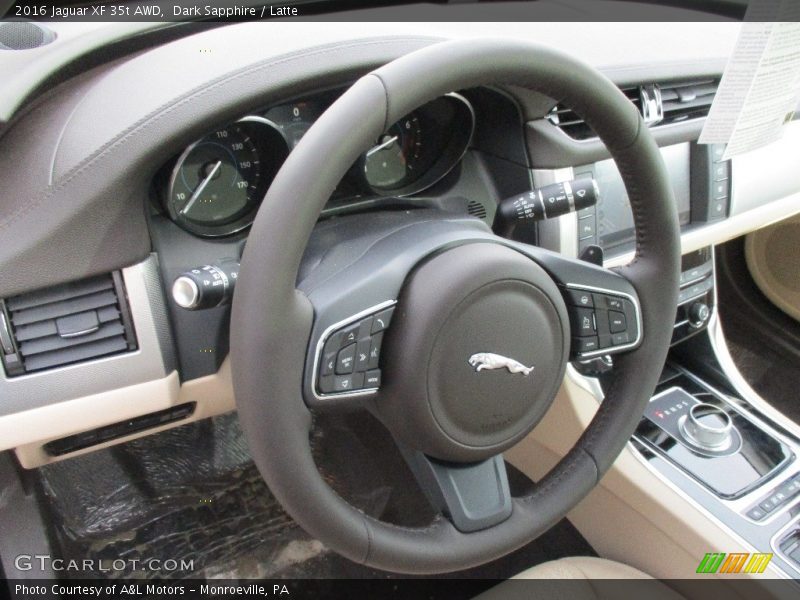 Dark Sapphire / Latte 2016 Jaguar XF 35t AWD
