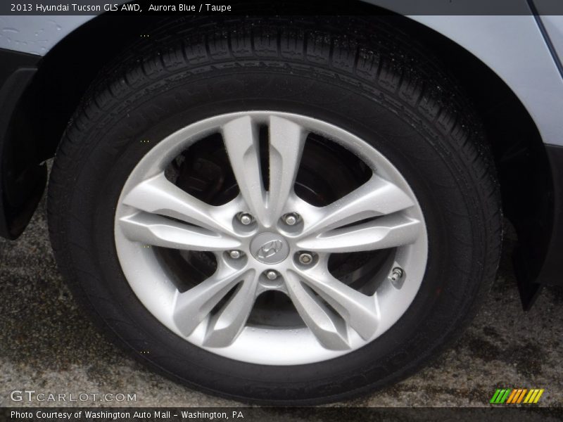 Aurora Blue / Taupe 2013 Hyundai Tucson GLS AWD