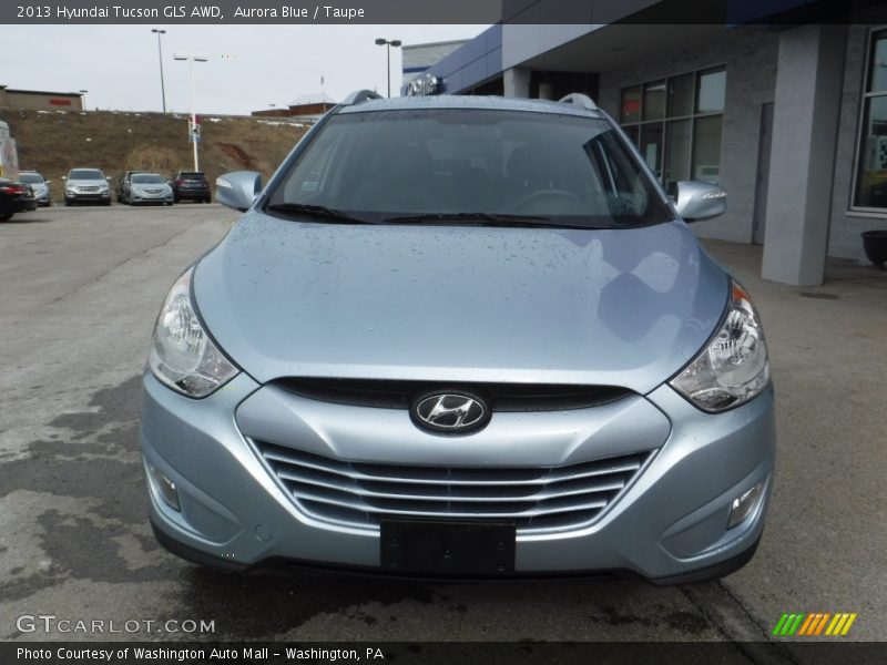 Aurora Blue / Taupe 2013 Hyundai Tucson GLS AWD