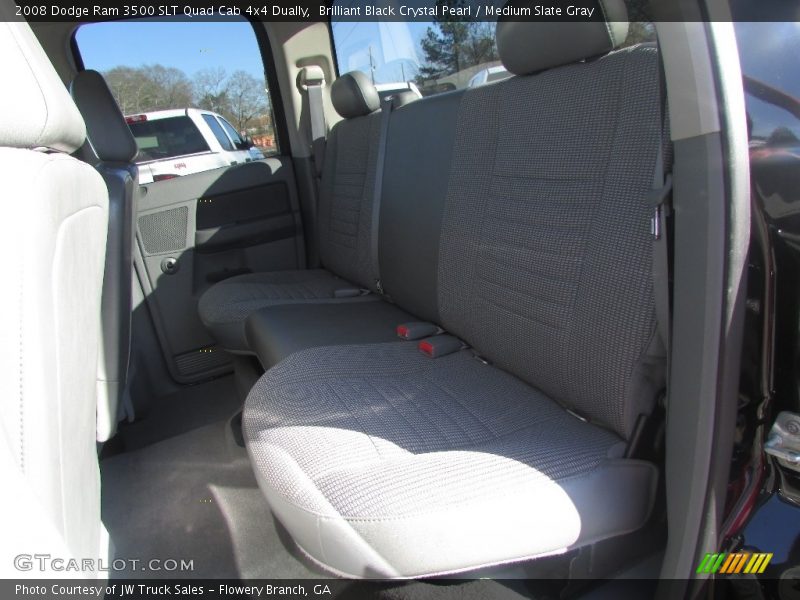 Brilliant Black Crystal Pearl / Medium Slate Gray 2008 Dodge Ram 3500 SLT Quad Cab 4x4 Dually