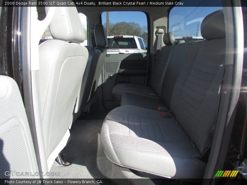 Brilliant Black Crystal Pearl / Medium Slate Gray 2008 Dodge Ram 3500 SLT Quad Cab 4x4 Dually