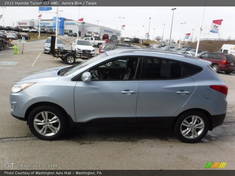 Aurora Blue / Taupe 2013 Hyundai Tucson GLS AWD