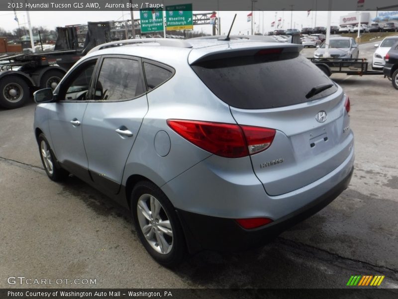 Aurora Blue / Taupe 2013 Hyundai Tucson GLS AWD