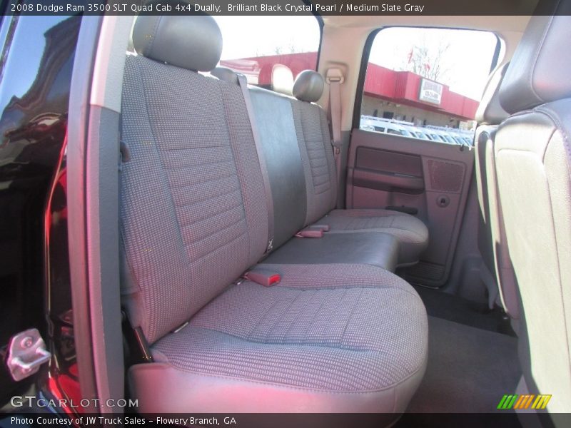 Brilliant Black Crystal Pearl / Medium Slate Gray 2008 Dodge Ram 3500 SLT Quad Cab 4x4 Dually