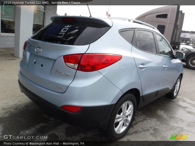 Aurora Blue / Taupe 2013 Hyundai Tucson GLS AWD