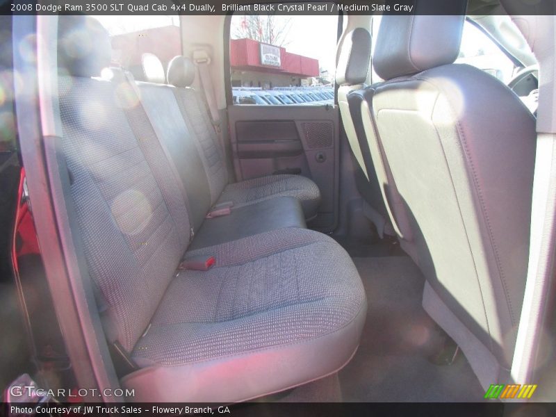 Brilliant Black Crystal Pearl / Medium Slate Gray 2008 Dodge Ram 3500 SLT Quad Cab 4x4 Dually