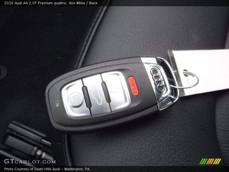 Ibis White / Black 2016 Audi A4 2.0T Premium quattro