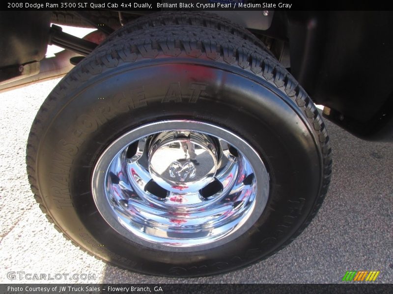 Brilliant Black Crystal Pearl / Medium Slate Gray 2008 Dodge Ram 3500 SLT Quad Cab 4x4 Dually