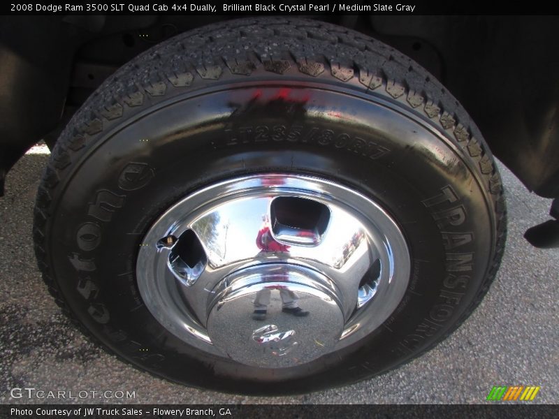 Brilliant Black Crystal Pearl / Medium Slate Gray 2008 Dodge Ram 3500 SLT Quad Cab 4x4 Dually