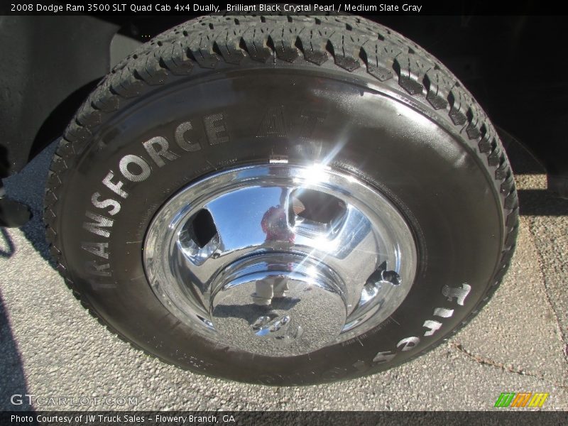 Brilliant Black Crystal Pearl / Medium Slate Gray 2008 Dodge Ram 3500 SLT Quad Cab 4x4 Dually