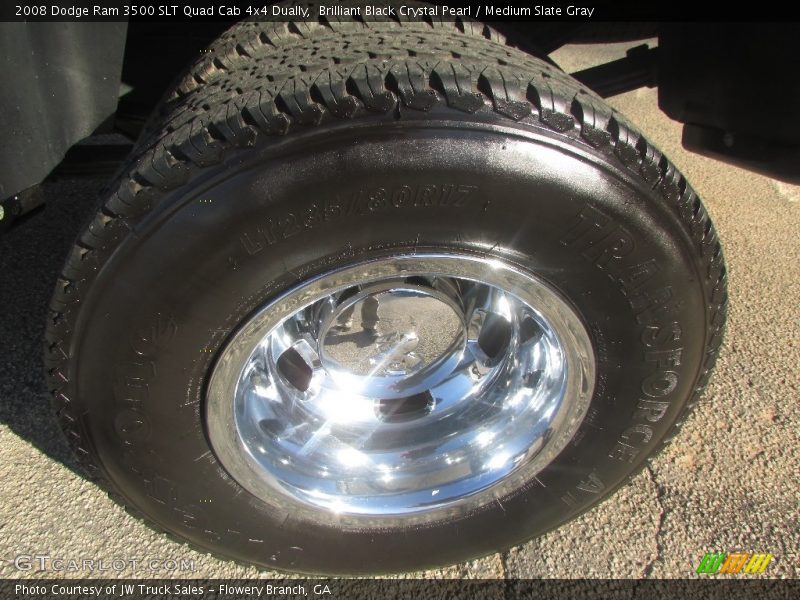 Brilliant Black Crystal Pearl / Medium Slate Gray 2008 Dodge Ram 3500 SLT Quad Cab 4x4 Dually