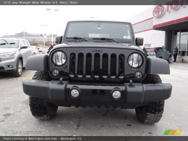 Black / Black 2015 Jeep Wrangler Willys Wheeler 4x4