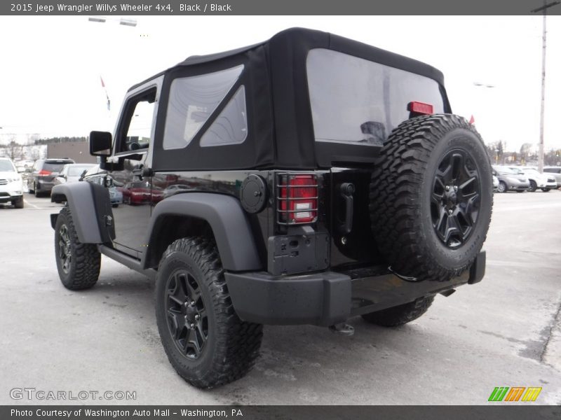 Black / Black 2015 Jeep Wrangler Willys Wheeler 4x4