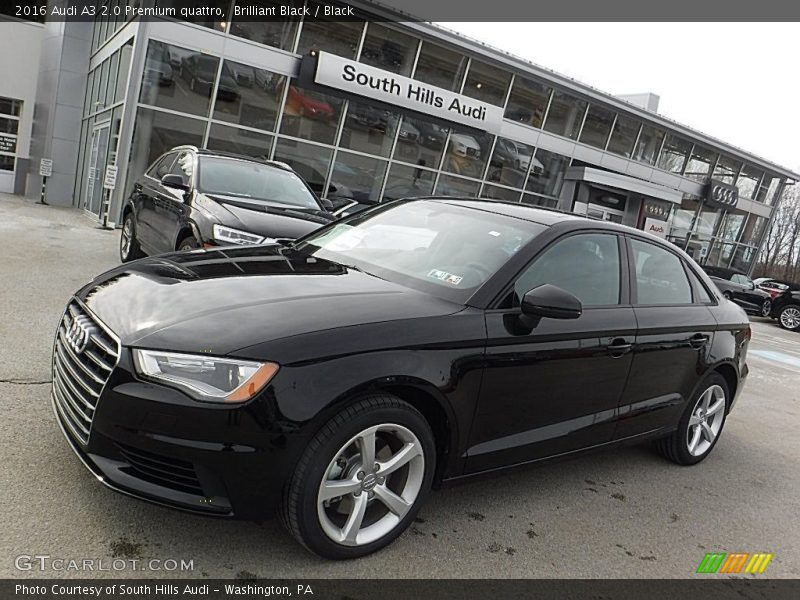 Brilliant Black / Black 2016 Audi A3 2.0 Premium quattro