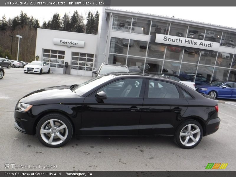 Brilliant Black / Black 2016 Audi A3 2.0 Premium quattro