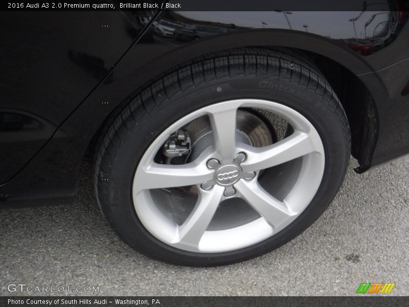Brilliant Black / Black 2016 Audi A3 2.0 Premium quattro