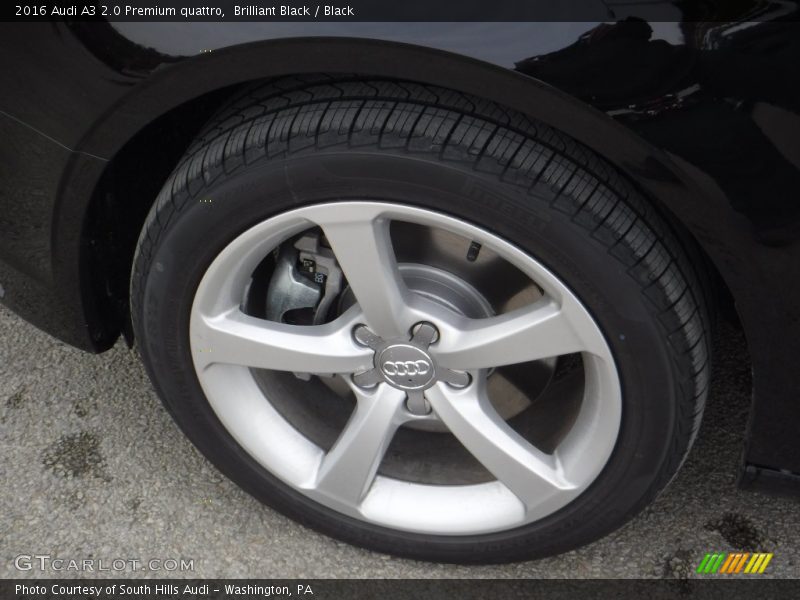 Brilliant Black / Black 2016 Audi A3 2.0 Premium quattro
