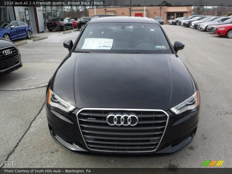Brilliant Black / Black 2016 Audi A3 2.0 Premium quattro