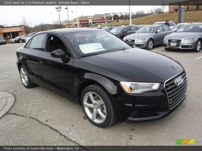 Brilliant Black / Black 2016 Audi A3 2.0 Premium quattro
